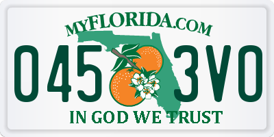 FL license plate 0453VO