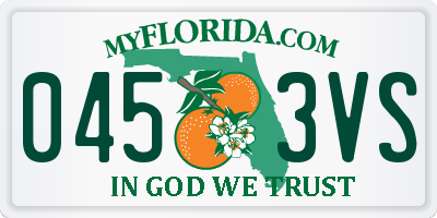 FL license plate 0453VS