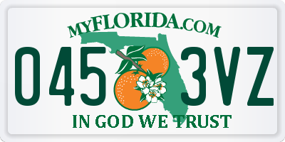 FL license plate 0453VZ