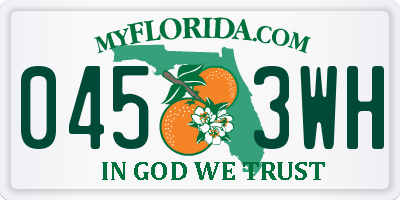 FL license plate 0453WH