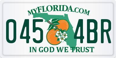 FL license plate 0454BR