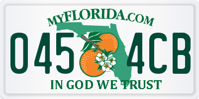 FL license plate 0454CB