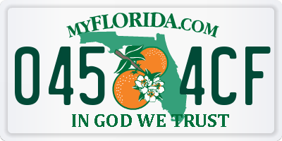 FL license plate 0454CF