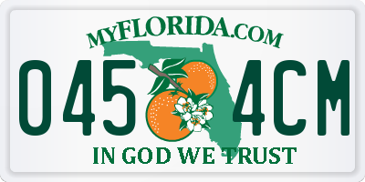 FL license plate 0454CM