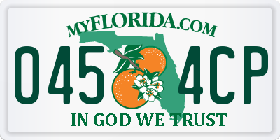 FL license plate 0454CP