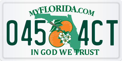 FL license plate 0454CT