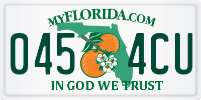 FL license plate 0454CU