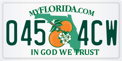 FL license plate 0454CW
