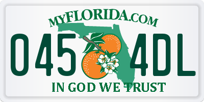 FL license plate 0454DL