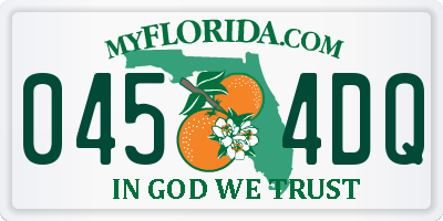 FL license plate 0454DQ