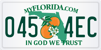 FL license plate 0454EC