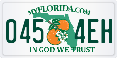 FL license plate 0454EH