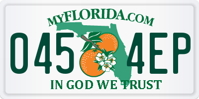 FL license plate 0454EP