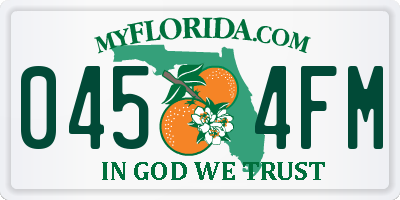 FL license plate 0454FM