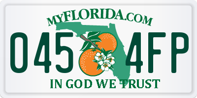 FL license plate 0454FP