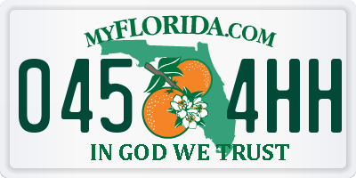 FL license plate 0454HH