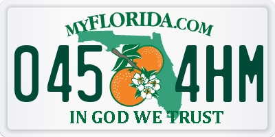 FL license plate 0454HM