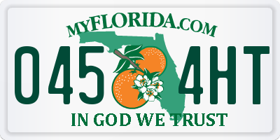 FL license plate 0454HT