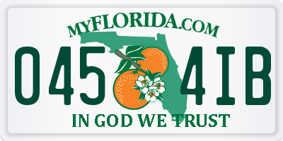 FL license plate 0454IB