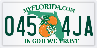 FL license plate 0454JA