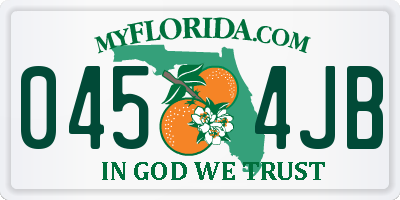 FL license plate 0454JB