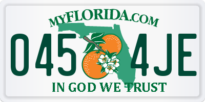 FL license plate 0454JE