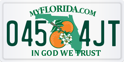 FL license plate 0454JT
