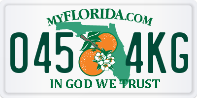 FL license plate 0454KG