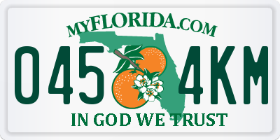 FL license plate 0454KM