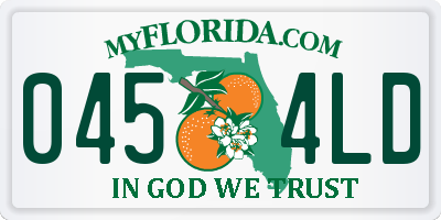 FL license plate 0454LD