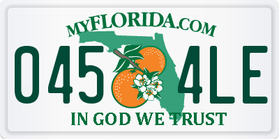 FL license plate 0454LE