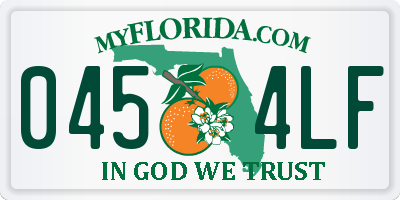 FL license plate 0454LF