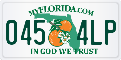 FL license plate 0454LP