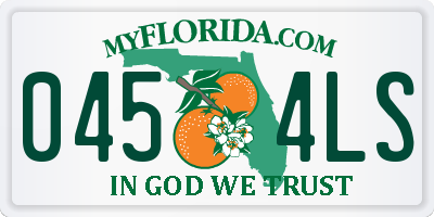 FL license plate 0454LS