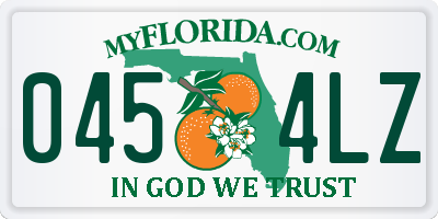 FL license plate 0454LZ