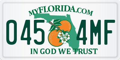 FL license plate 0454MF