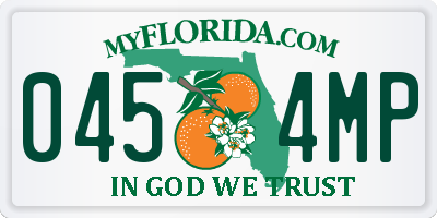 FL license plate 0454MP