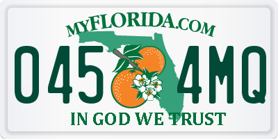 FL license plate 0454MQ