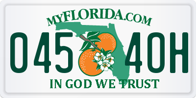 FL license plate 0454OH