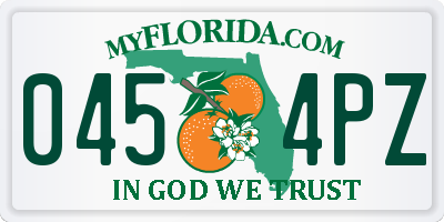FL license plate 0454PZ
