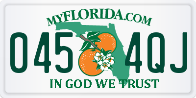FL license plate 0454QJ