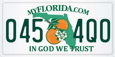 FL license plate 0454QO