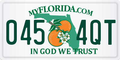 FL license plate 0454QT