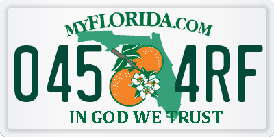 FL license plate 0454RF
