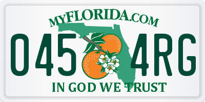 FL license plate 0454RG