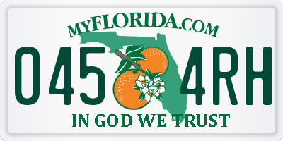 FL license plate 0454RH