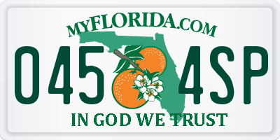 FL license plate 0454SP