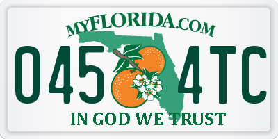FL license plate 0454TC
