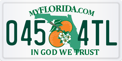 FL license plate 0454TL