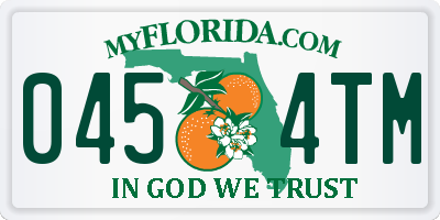 FL license plate 0454TM